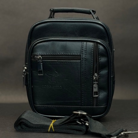 Kompakt Siyah Erkek El ve Omuz Çantası