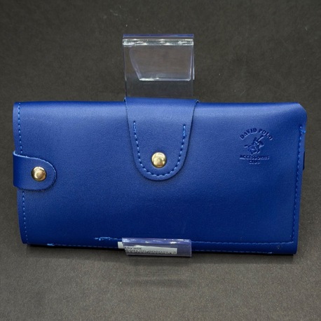 Çıtçıt Kapamalı Çok Bölmeli Kadın Cüzdan – Mavi