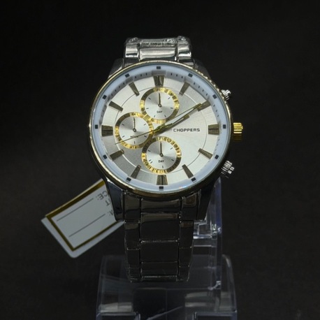 Yuvarlak Kasa Analog Erkek Saati – Gri Kadran, Altın Vurgulu