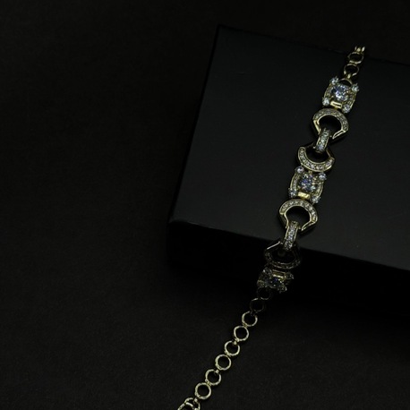 Zirkon Taşlı Halka Geçişli Bileklik