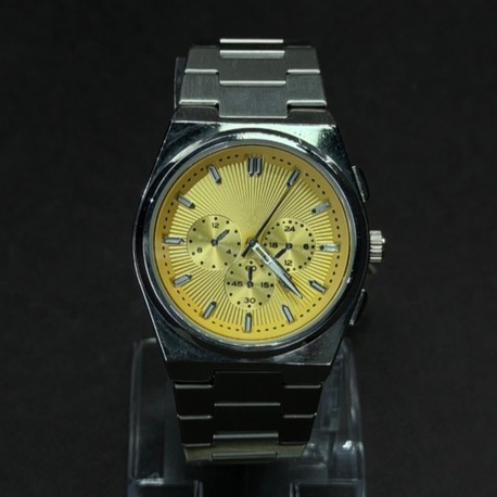 Sarı Kadranlı Çelik Kasa Erkek Kol Saati