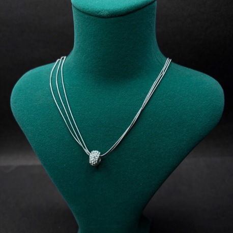 Işıltılı Minimal Gümüş Kolye