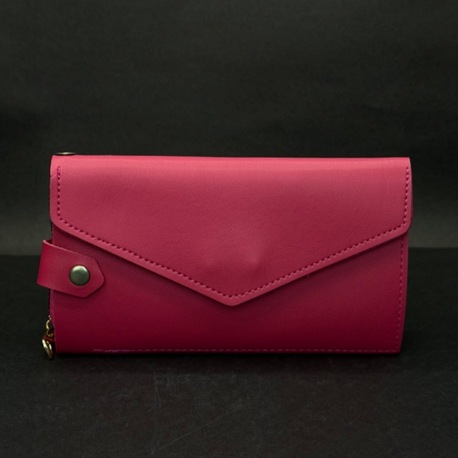 Fuşya Renk Zarif Kapaklı Kadın Cüzdan