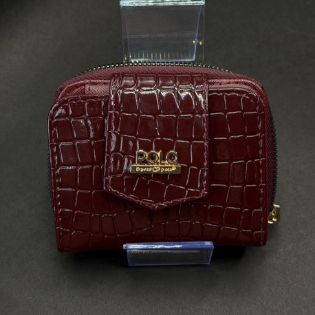 Mini Boy Bordo Kroko Desenli Cüzdan