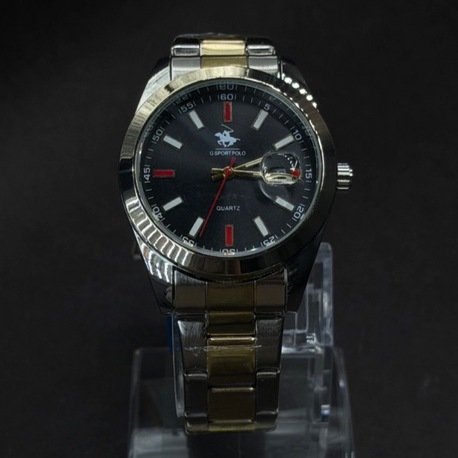 Takvimli Siyah Kadran Şık Metal Erkek Saati