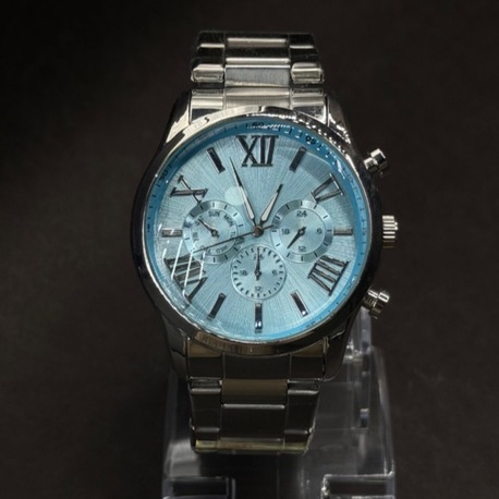 Açık Mavi Kadranlı, Roma Rakam Detaylı Şık Erkek Saat