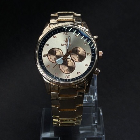 Gold Detaylı Çok Göstergeli Analog Kol Saati