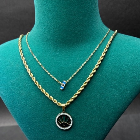 Modern Katmanlı Çelik Kolye