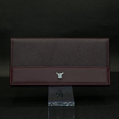 Hakiki Deri Bordo Erkek Uzun Cüzdan