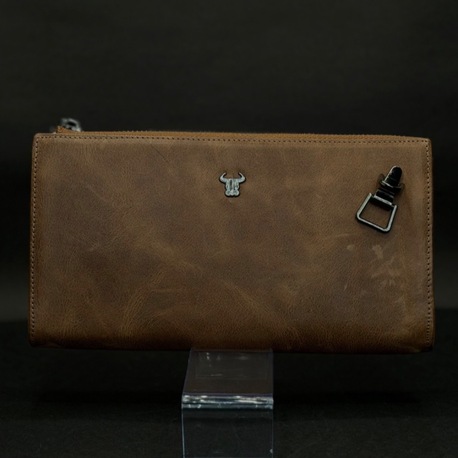 Mat Yüzeyli Gerçek Deri Uzun Cüzdan