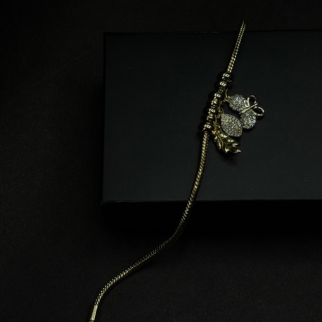 Gold Işıltılı Kelebek Charm Bileklik