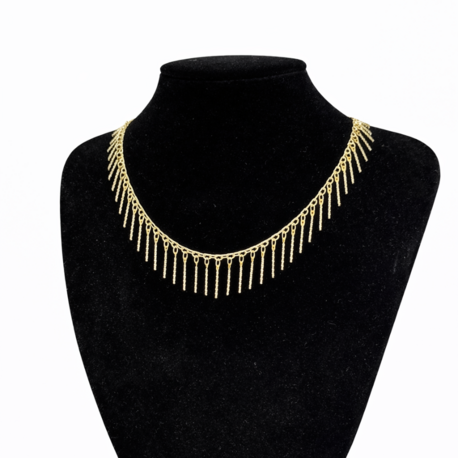 Gold Püskül Detaylı Zarif Kolye