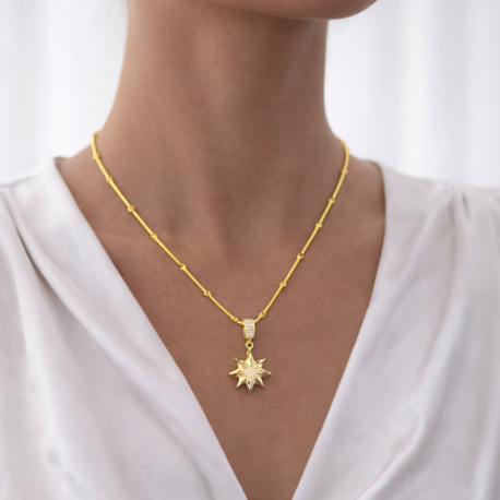 Modern Astro Yıldız Kadın Kolyesi