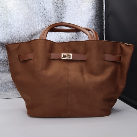 Tokalı Büyük El Çantası – Taba Kahverengi