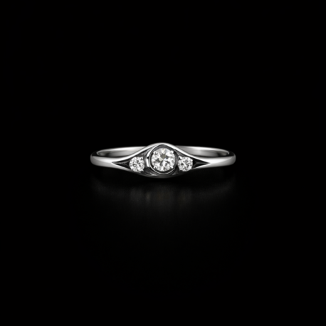 Minimal Üçlü Zirkon Taş Yüzük