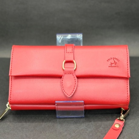 Kırmızı Bilek Askılı Kadın Cüzdan – Kapaklı, Fermuarlı