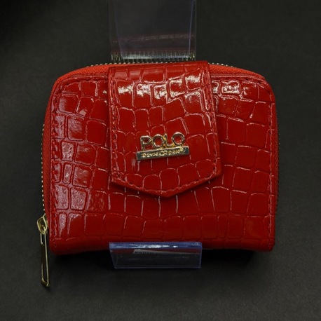 Kırmızı Krokodil Desenli Kadın Cüzdan