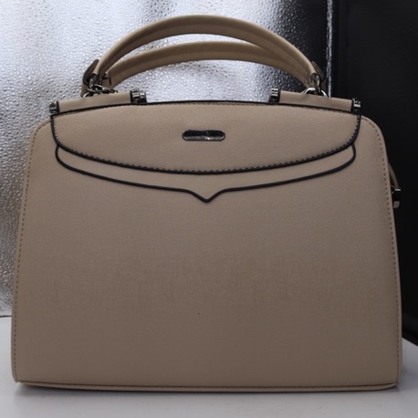 Sade Tasarımlı Bej Kadın Çanta