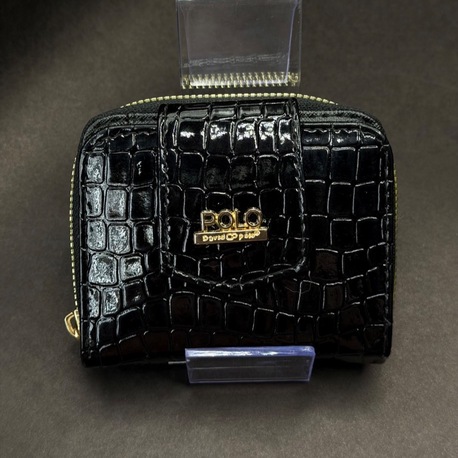 Mini Boy Siyah Kroko Kadın Cüzdan