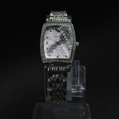 Modern Desenli Gümüş Ton Analog Saat