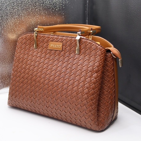 Taba Ton Örgü Dokulu Geniş Form Kadın Çanta