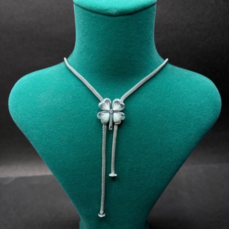 Silver Bloom Ayarlanabilir Uzun Kolye